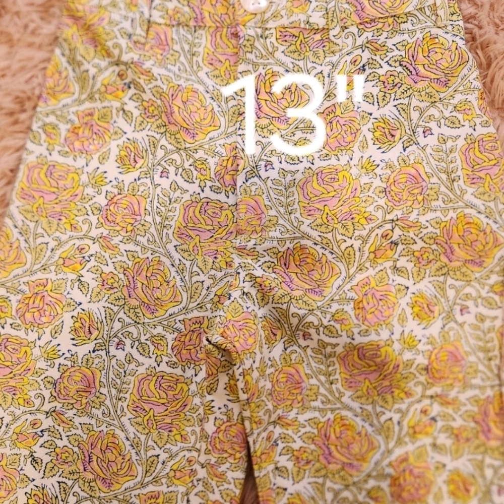 SZ BLOCKPRINTS x J CREW Floral Disco Pants & Shirt Set XS - Picture 12 of 16